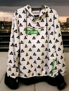 BIB Back In Black By Devil Nut Under The Flag Lucifer Streetwear Pullover Hoodie